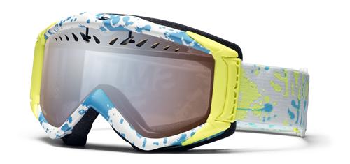 SMITH FUSE SNOW GOGGLES WITH NEON SYNTH FRAMES AND A PLATINUM MIRROR LENS