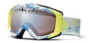SMITH FUSE SNOW GOGGLES WITH NEON SYNTH FRAMES AND A PLATINUM MIRROR LENS