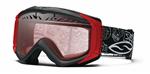 SMITH FUSE SNOW GOGGLES WITH BLACK DAY OF THE DEAD FRAMES AND AN IGNITOR MIRROR LENS