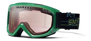 SMITH SCOPE GRAPHIC SNOW GOGGLES WITH GREEN TECHNOLOGIC FRAMES AND AN IGNITOR MIRROR LENS