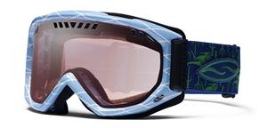 SMITH SCOPE GRAPHIC SNOW GOGGLES WITH SKY BLUE CAPE FEAR FRAMES AND AN IGNITOR MIRROR LENS