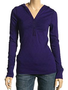 VOLCOM WOMENS HOLIDAZE HONEY LONG SLEEVE HOODIE IN PURPLE