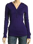 VOLCOM WOMENS HOLIDAZE HONEY LONG SLEEVE HOODIE IN PURPLE