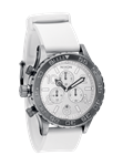 NIXON 42-20 PU CHRONO WATCH IN GUNMETAL AND WHITE