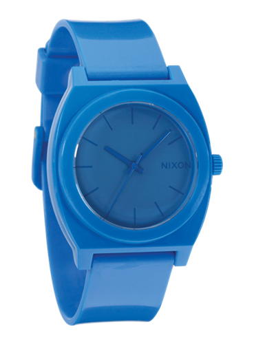 NIXON TIME TELLER PU WATCH IN BRIGHT BLUE
