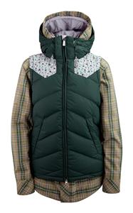 NIKE WOMENS BELLEVUE JACKET AND VEST IN VINTAGE GREEN, MULTI-COLOR, AND PLUM GRANITE