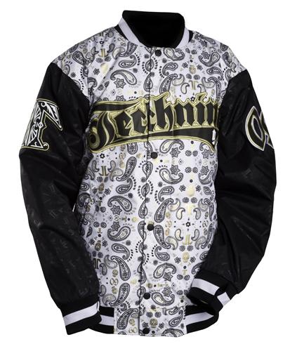 TECHNINE BALLER JACKET IN WHITE GOLD FOIL