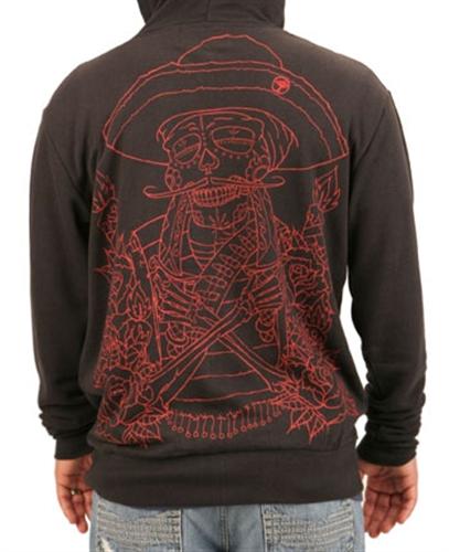 ARBOR MUERTOS HOODED SWEATSHIRT IN BLACK