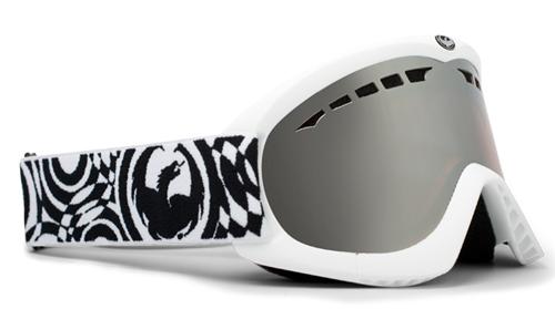 DRAGON DXS SNOW GOGGLES WITH POWDER FRAMES AND AN IONIZED LENS PLUS AN AMBER LENS