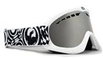 DRAGON DXS SNOW GOGGLES WITH POWDER FRAMES AND AN IONIZED LENS PLUS AN AMBER LENS