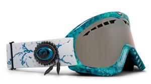 DRAGON DXS SNOW GOGGLES WITH TURQUOISE STONE FRAMES AND AN IONIZED LENS PLUS AN AMBER LENS