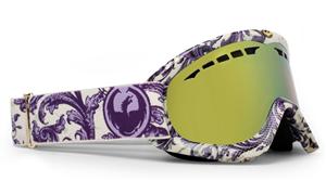 DRAGON DXS SNOW GOGGLES WITH VICTORIAN FRAMES AND A GOLD IONIZED LENS