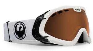 DRAGON MACE SNOW GOGGLES WITH POWDER FRAMES AND AN IONIZED LENS