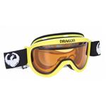 DRAGON D1.XT SNOW GOGGLES WITH YELLOW FRAMES, JET LENS, AND THE OG STRAP
