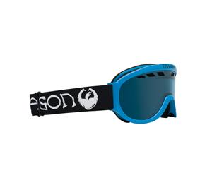 DRAGON D1.XT SNOW GOGGLES WITH BLUE FRAMES, JET LENS, AND THE OG STRAP