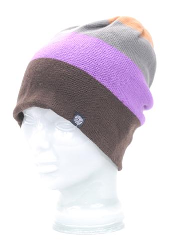 CANDYGRIND NEAPOLITAN REVERSIBLE BEANIE IN DARK CHOCOLATE