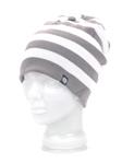 CANDYGRIND PEPPERMINT REVERSIBLE BEANIE IN GREY