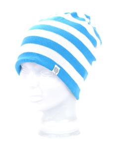 CANDYGRIND PEPPERMINT REVERSIBLE BEANIE IN OCEAN