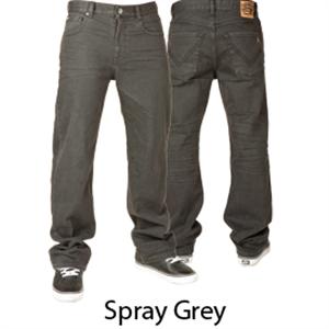 VOLCOM BLACK ZIP JEANS IN GREY