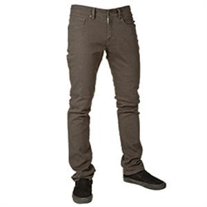 VOLCOM 2X4 TWILL JEANS IN BLACK OLIVE