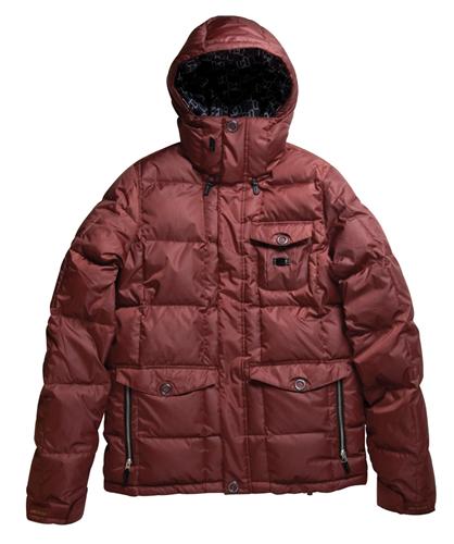 L1 MENDENHALL DOWN JACKET IN CRIMSON NYLON