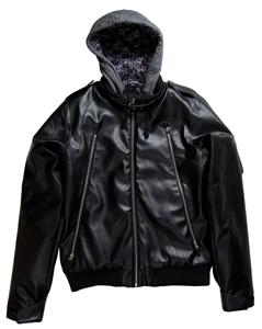 L1 MENDENHALL JACKET IN BLACK PLEATHER