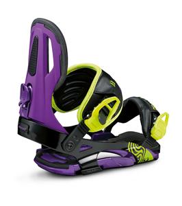 DRAKE SUPER SPORT LIMITED EDITION SNOWBOARD BINDINGS IN PURPLE AND GREEN