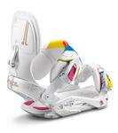 DRAKE DL SNOWBOARD BINDINGS IN WHITE AND PINK