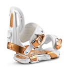 DRAKE SUPER SPORT SNOWBOARD BINDINGS IN WHITE AND COPPER