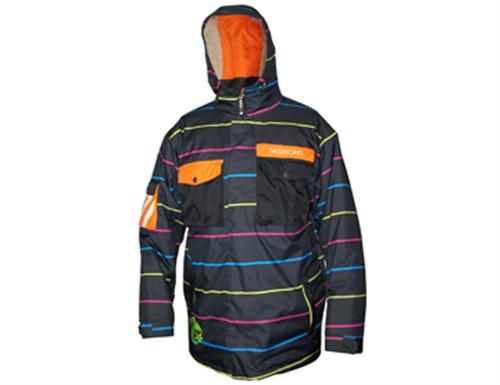SESSIONS BOZUNG JACKET IN BLACK POP STRIPE