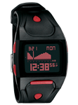 NIXON LODOWN WATCH IN BLACK AND RED