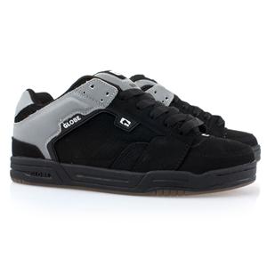 GLOBE SCRIBE SHOE IN BLACK AND SILVER