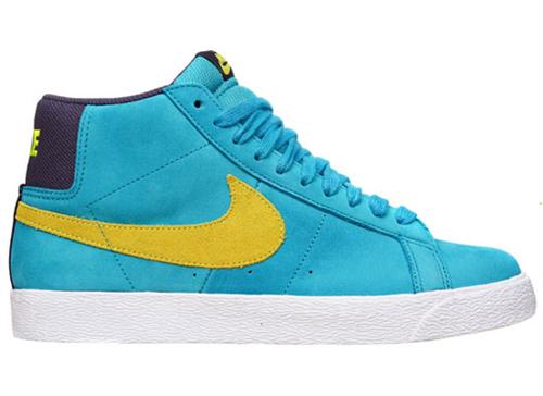 NIKE BLAZER PREMIUM SHOE IN AQUAMARINE AND WHITE