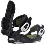 UNION DATA SNOWBOARD BINDINGS IN THE POW BLACK AND GREEN COLORWAY