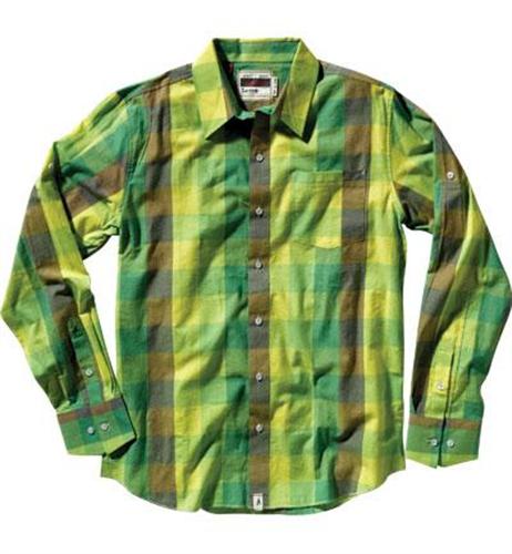 ALTAMONT MANGLER LONG SLEEVE PLAID SHIRT IN GREEN