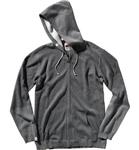 ALTAMONT ROUGH CUT ZIP HOODED SWEATER IN HEATHER GREY