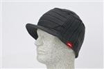 DISCRETE LEXIC BEANIE IN CHARCOAL