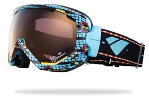 IS EYEWEAR FORMA GOGGLES IN THE BEAD PRINT WITH A BLACK MIRROR VIOLET LENS