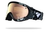 IS EYEWEAR TYPE R GOGGLES WITH GINGHAM PRINT GLOSS BLACK FRAMES AND A BRONZE MIRROR AMBER LENS