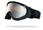 IS EYEWEAR TYPE R GOGGLES WITH BLACK FRAMES AND A SILVER MIRROR LENS