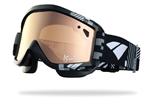 IS EYEWEAR STAPLE GOGGLES WITH GINGHAM PRINT BLACK FRAMES AND A BRONZE MIRROR AMBER LENS