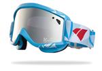 IS EYEWEAR STAPLE GOGGLES WITH FRAGMENT PRINT CYAN FRAMES AND A SILVER MIRROR VIOLET LENS