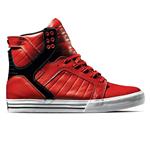 SUPRA MUSKA SKYTOP SHOE IN RED AND BLACK