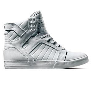 SUPRA MUSKA SKYTOP SHOE IN TUF WHITE GUNNY