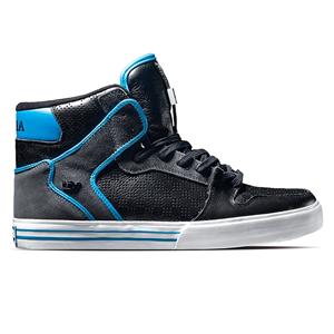 SUPRA VAIDER SHOE IN BLACK, GREY, AND BLUE