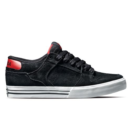 SUPRA VAIDER LOW IN BLACK AND RED