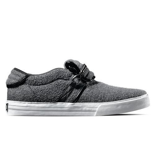 SUPRA CUBAN SHOE IN GREY WOOL