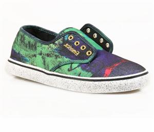 EMERICA LACED SHOE IN WHITE, PURPLE, AND GOLD
