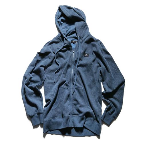 KR3W WRONGSIDE ZIP SWEATSHIRT IN BLUE