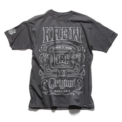 KR3W KEEL T-SHIRT IN CHARCOAL GREY